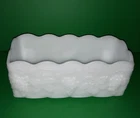 Vintage MCM Anchor Hocking Fire King Grape Leaves Milk Glass Planter Loaf Pan