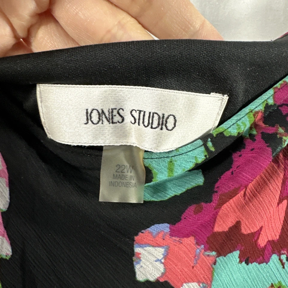 Maxi Vestido Jones Studio Y2K Artístico Colorido En Niveles Para Mujer Talla 22W Foto 3 de 4