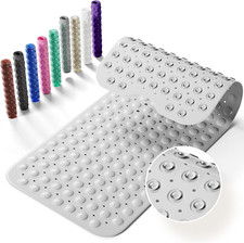 Non-Slip Bath Tub Mat, 39X16 Inch Extra Large Shower Mat with Drain Holes