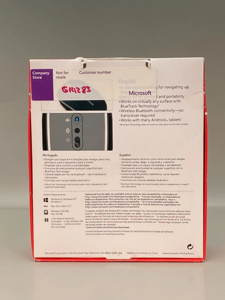 Microsoft Sculpt Touch Wireless BlueTrack Mouse - Model 1497 New NOS - Image 4 of 4
