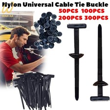 Nylon Universal Cable Tie Buckle, Heavy Duty Self-Locking Nylon Zip Ties Holder