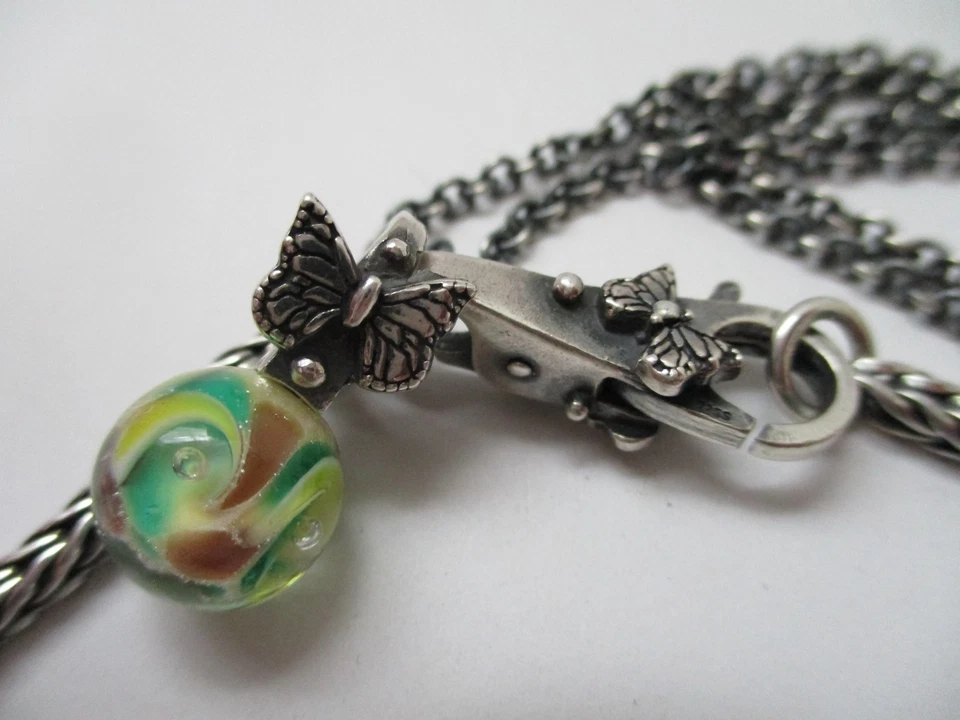 Trollbeads  Set Schmetterlings Garten Armband + Fantasy Kette + Anhänger - Bild 4 von 4