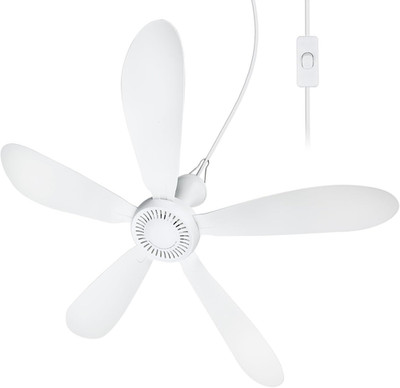28'' AC 110V Portable Ceiling Fan with ON/OFF Switch, Plug in Ceiling Fan Hanging