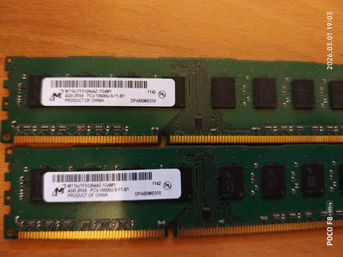RAM HP 2 x 4 GB Module DDR3 PC3-10600U-9-11-B1 RAM