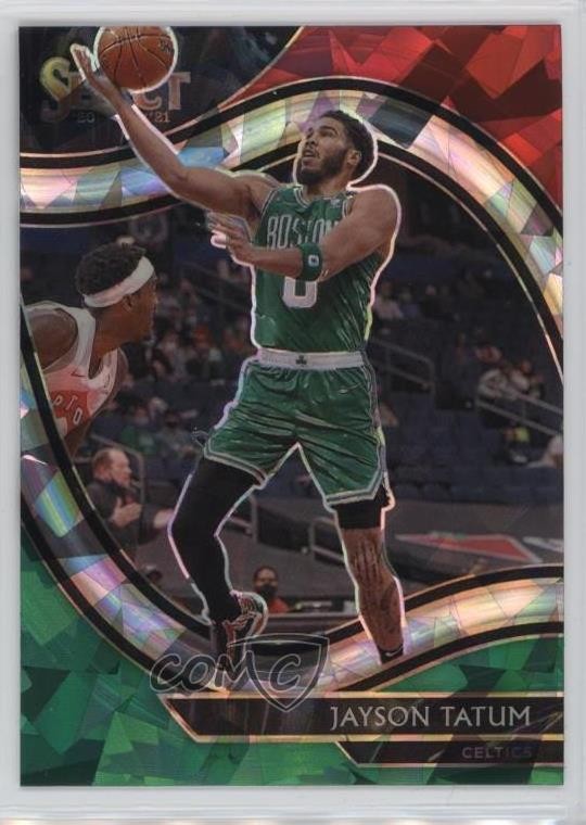 2020 Panini Select Courtside Red White Green Cracked Ice Prizm Jayson Tatum 17pt