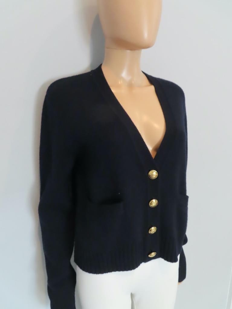 NWT NILI LOTAN Dark Navy Alani Cardigan Sweater Size XS image 7