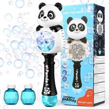 Light Up Bubble Wand, Rechargeable Automatic Bubble Toy for Kids 3-8