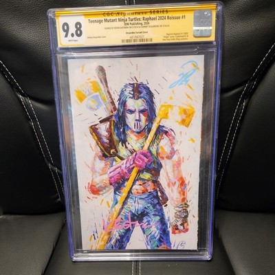 TMNT Raphael #1 Kevin Eastman Johnny Desjardins signed Variant CGC SS x2 9.8