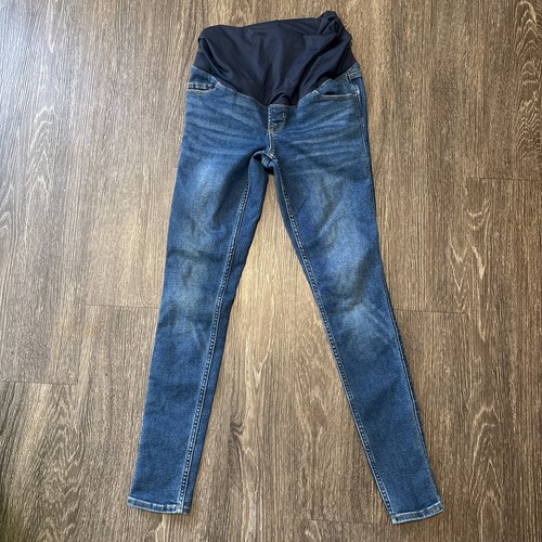 Old Navy Skinny Full Panel Maternity Jeans Size 4 Long Dark Wash - Picture 3 of 6