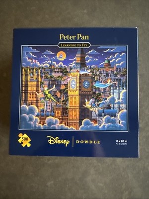 Unopened Disney X Dowdle, 500 Piece Jigsaw Peter Pan Learning To Fly ￼