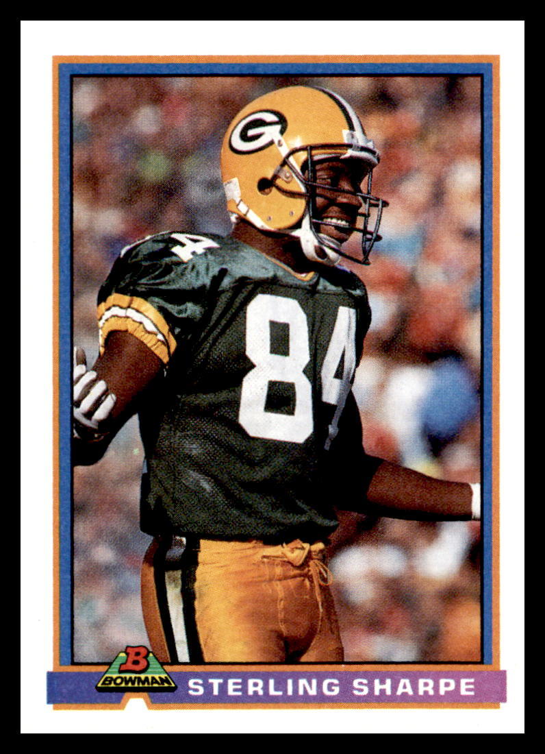 Sterling Sharpe #172 Football Cards 1991 Bowman trading card — raw and PSA graded price guide
