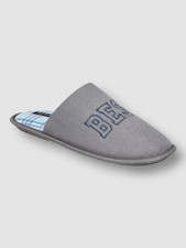  30 Club Room Men's Gray Best Dad Embroidered Slip-On Slippers Shoe Size M 8-9 