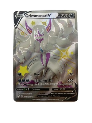 GRIMMSNARL V SHINY FULL ART HOLO SHINING FATES POKEMON CARD NM SV116