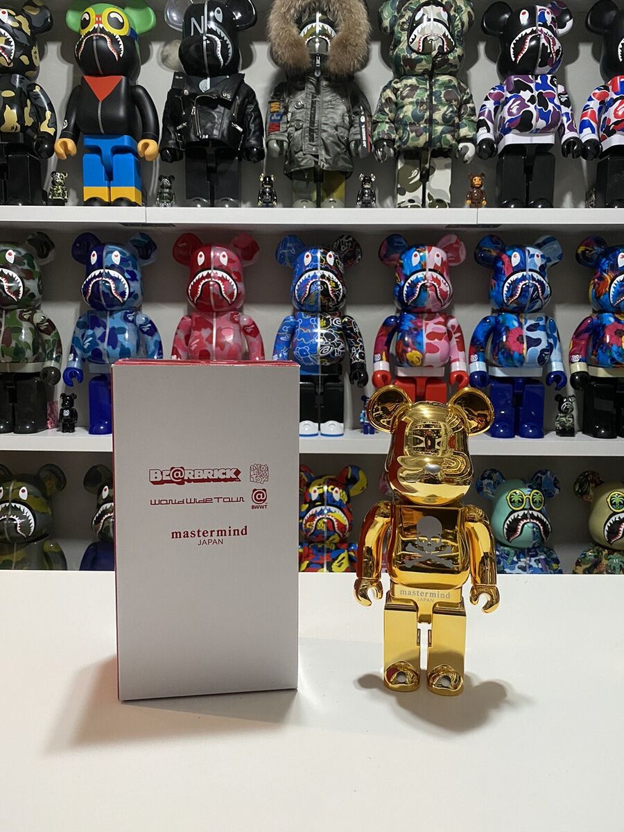 Bearbrick WORLD WIDE TOUR Mastermind 400% JAPAN Gold Chrome Bearbrick WORLD WIDE TOUR Mastermind 400% JAPAN Gold Chrome