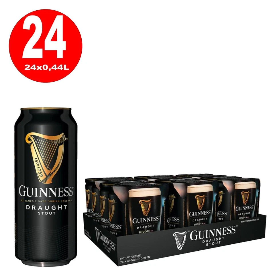 Guinness Pescaggio Lattina 24x440 ML Barattoli 4,2% Vol.alc._Einwegpfand
