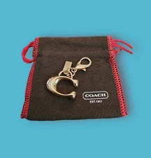 COACH Mini “C”  Metal Handbag Charm or Zipper Pull ❤️❤️