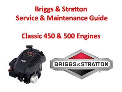 Briggs & Stratton Problemlösungs- & Wartungsanleitung Classic 450 500 Motoren