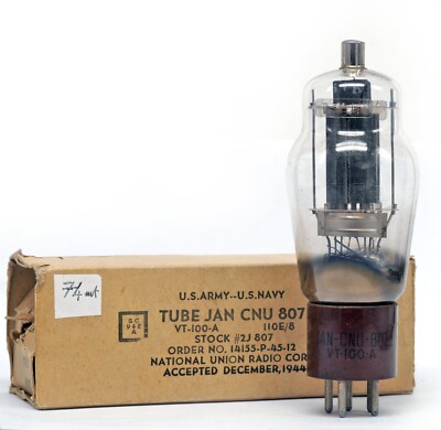 VT100A/807 NATIONAL UNION NOS Tube Lampe Valvola 진공관 真空管 Valve 电子管 Valvula