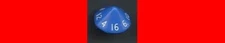 1x D16 DIE BLUE W/ WHITE DnD RPG DICE