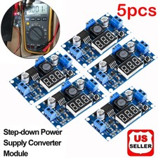 5pcs Step-down LM2596 Power Converter Module DC 2.5 40 to 2.5 40 V LED Voltmeter