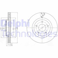 2X Delphi BG4246 Bremsscheibe FüR Chrysler Dodge Jeep Mitsubishi