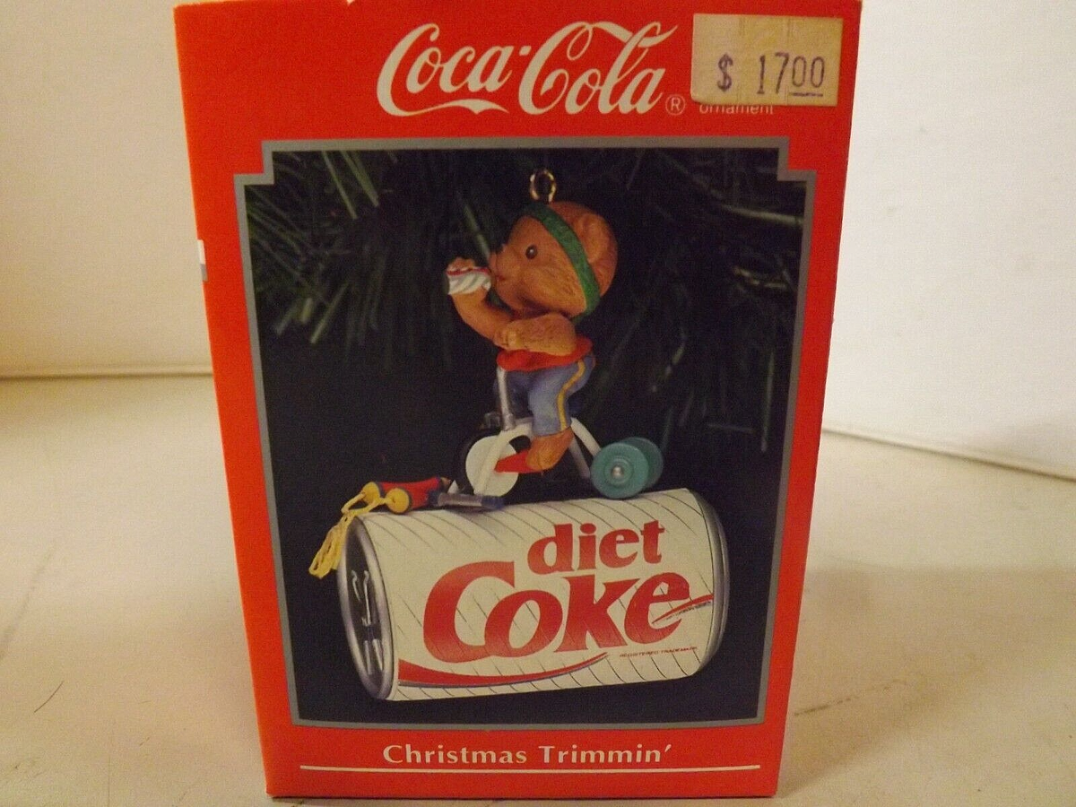 Coca-Cola ENESCO クリスマス オーナメント Vintage Enesco Coca Cola Coke Mini Action Musical Christmas Tree