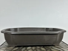 Preowned Japanese Tokoname Unglazed Mokko Style Bonsai Pot - 15.75” By 13.25”