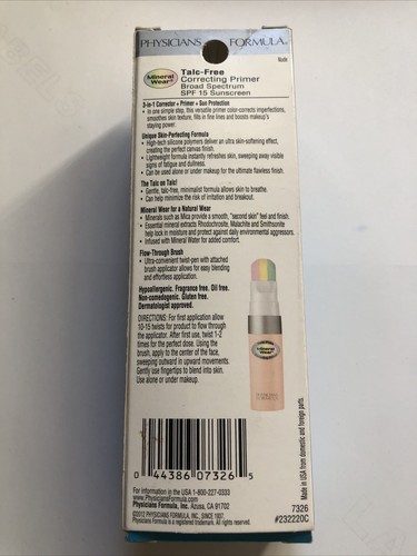 Physicians Talc Free Mineral Wear Correcting Primer #7326 Nude - Picture 3 of 4