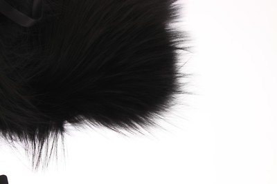 【VIP価格】DOLCE & GABBANA Black Fox Fur Silk Wrap DOLCE & GABBANA Scarf Black Fox Fur Shoulder Wrap Collar s