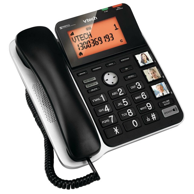 VTech 20250e Black DECT Corded Phone 