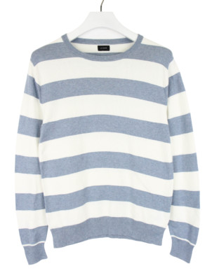 J.Crew Pullover Herren Klein Pullover Rundhals Gestrickt Gestreift Blau