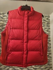 VTG 90s GAP Bright Red Down Puffer Vest Worn Once Size Large Unisex