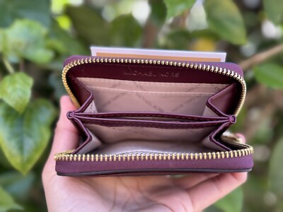 MICHAEL KORS JET SET TRAVEL MD ZIP AROUND CARD CASE WALLET EXOTIC