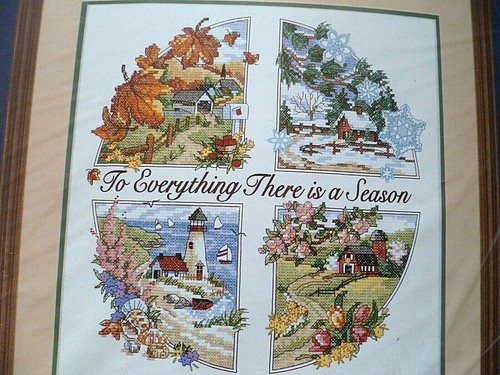 Creative Accents ALL SEASONS Stamped Cross Stitch #7927 NEW/Sealed Karen Avery - Picture 2 of 3