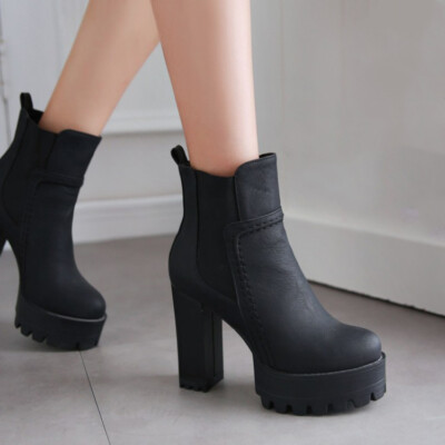 platform heeled combat boots