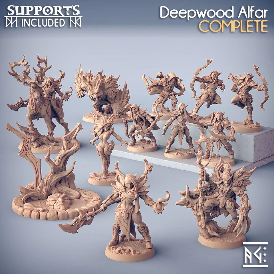 Artisan Guild Miniature D&D/wargames Deepwood Alfar in resina 3d print