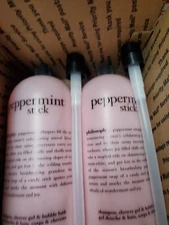 2-Philosophy "Peppermint Stick" Shampoo, Shower Gel & Bubble Bath 64 fl. oz.x2