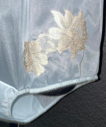Vintage 1950's VANITY FAIR Baby Blue & Ecru Lace Classic Nylon Panties 6 - Picture 3 of 6