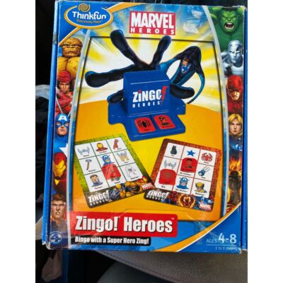 ThinkFun Marvel Heroes Zingo Board Game Educational Superhero Bingo Ages 4-8