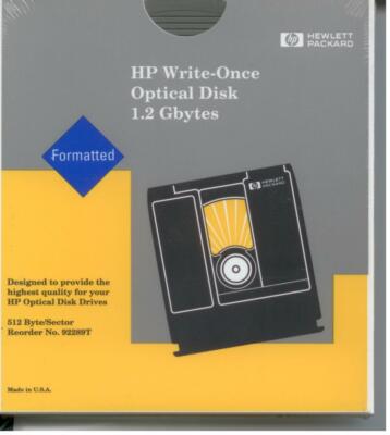 HP 92289T Write-Once Optical Disk 1.2Gbyte NEU OVP