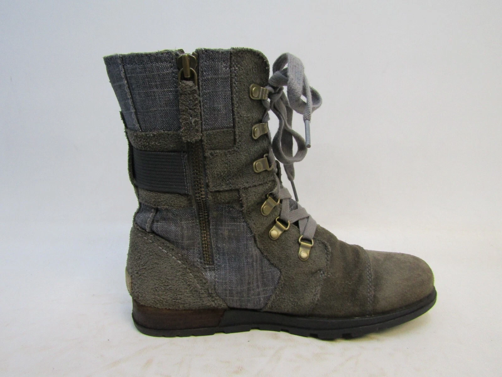 sorel fashion suede laces zip ankle bootie boots