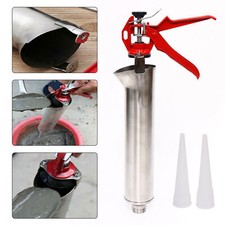 Mortar Grouting Gun Pointing Tile Cement Applicator Caulking Tool with 2 Nozzles