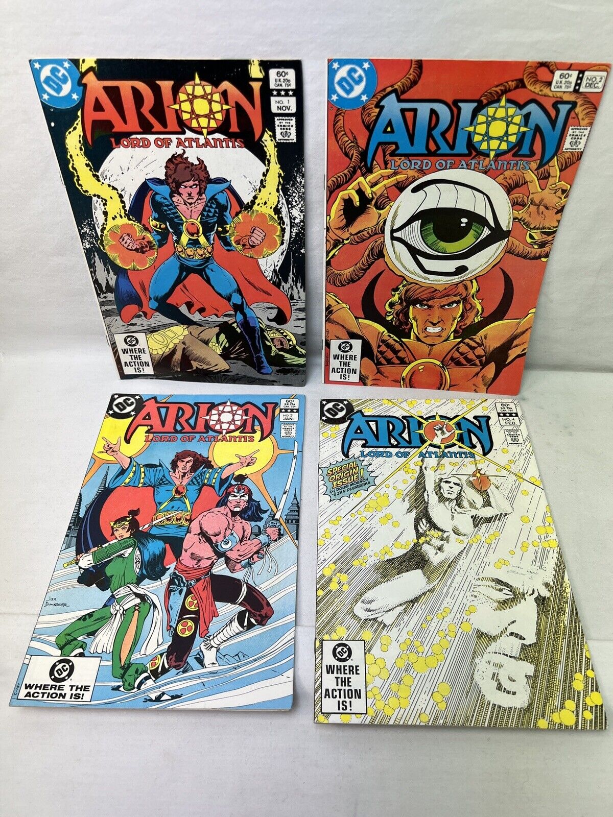 Arion #1 2 3 4  DC Comic Books Lord Of Atlantis 1982