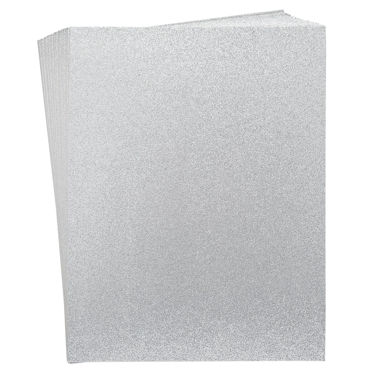 30 Sheets Glitter Silver Cardstock Paper for DIY Crafts, 300GSM, 8.5 x
