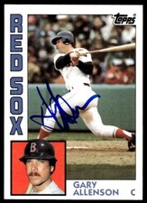 1984 Topps Baseball Gary Allenson Auto Boston Red Sox #56 Signed