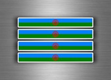 4x Sticker Car Motorbike Stripes Flag Tuning Roms Gypsy Romani