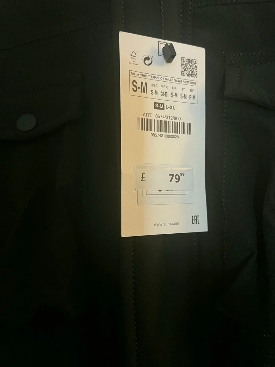 Zara Mens Puffer Jacket Black Shell Orange Lining Size S-M Art.:  8574312800 | eBay