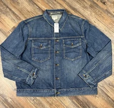 Todd Snyder Denim Jacket Men's XL Selvedge Medium Wash Dylan Trucker NWT