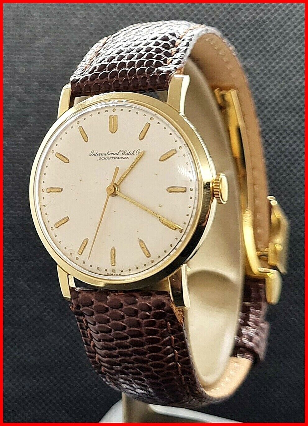 1968 IWC Schaffhausen C.401 Manual Wind 18k(750) Solid Yellow Gold 34mm  Watch