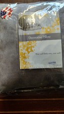 Sweet Potato Swizzle Solid Pillow, Grey